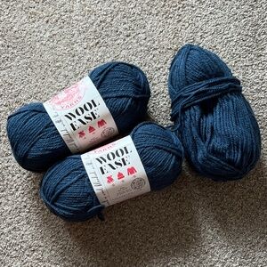 Lion Brand Wool Ease Yarn - Deep Navy Blue (Denim) / 2 & 2/3 Skeins